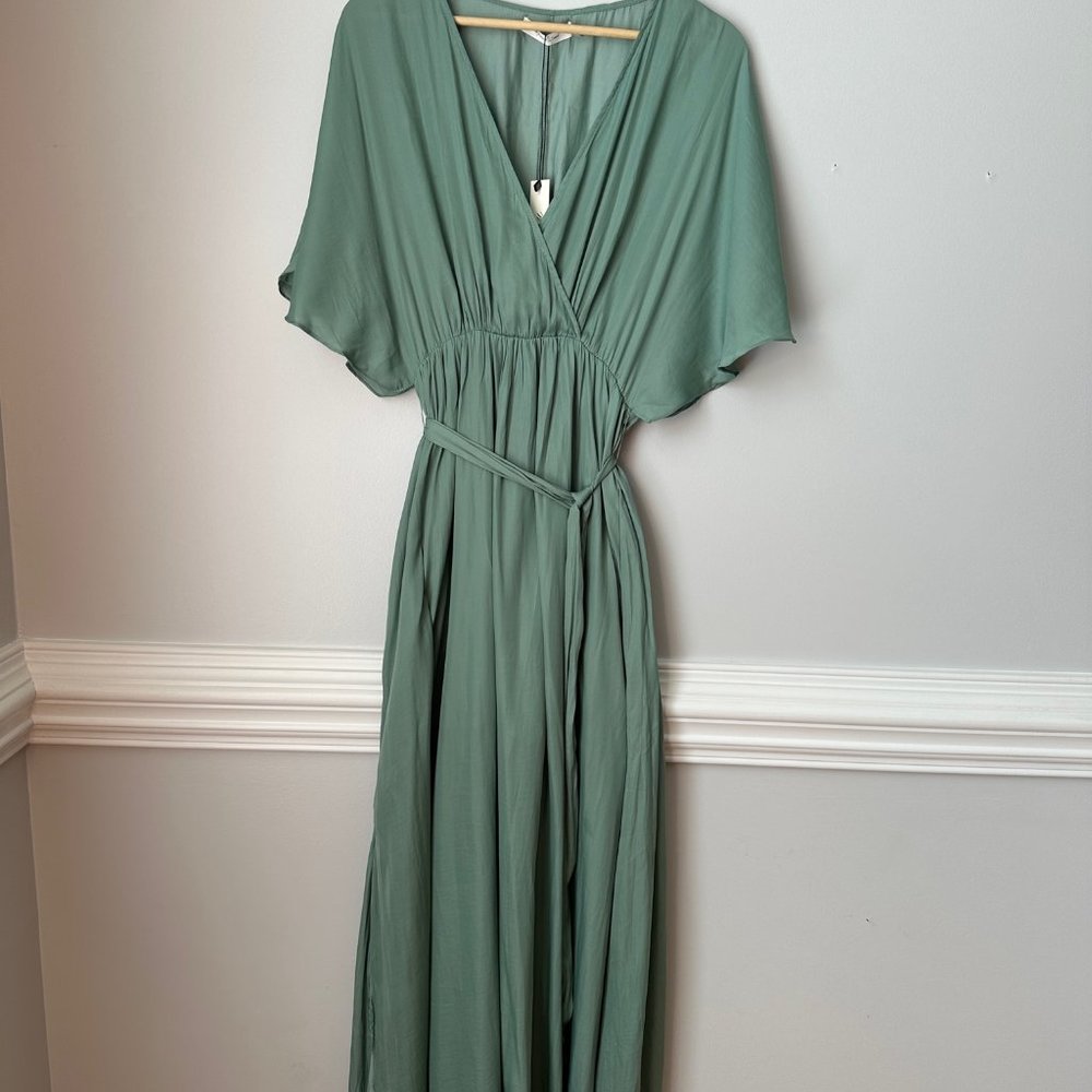 Cross My Heart Maxi Dress – Dusted Jade, size (Medium) by Mustard Seed NWT - Picture 4 of 7